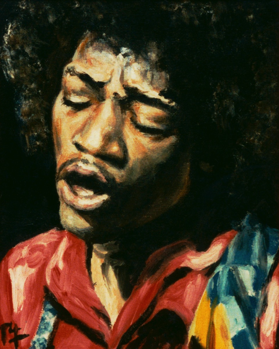 Jimi Hendrix, 24 x 30 cm, 1997
