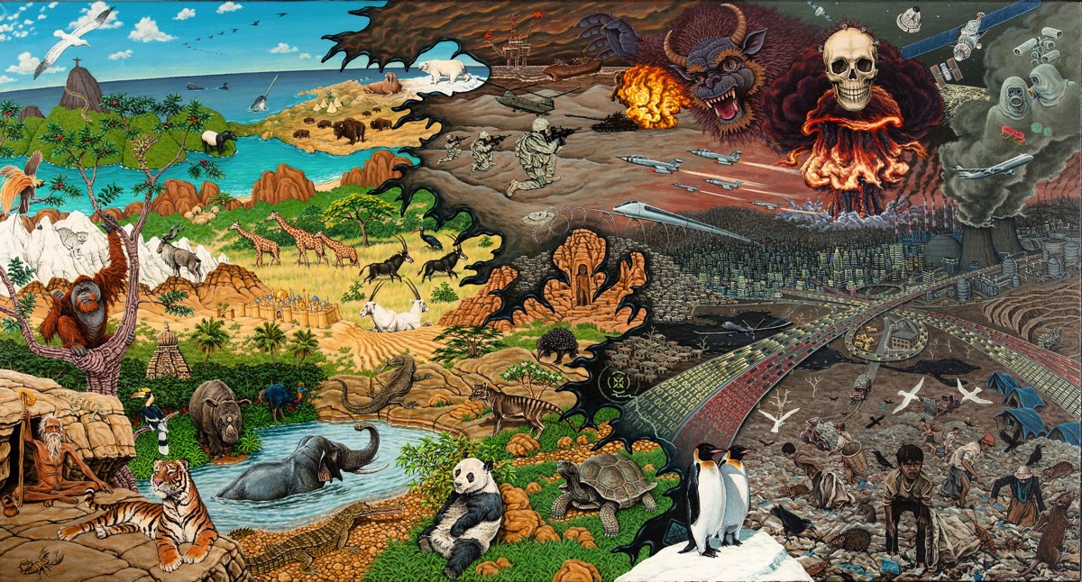 Babylon vs Paradise, 160 x 85 cm, 2013