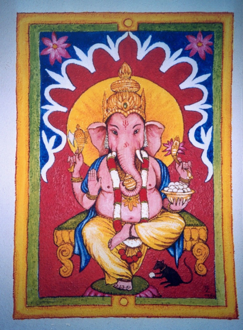 Ganesh, Wall Painting, 2004